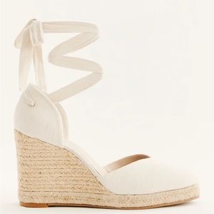 Reformation Wedge Lace Up Espadrille size 9